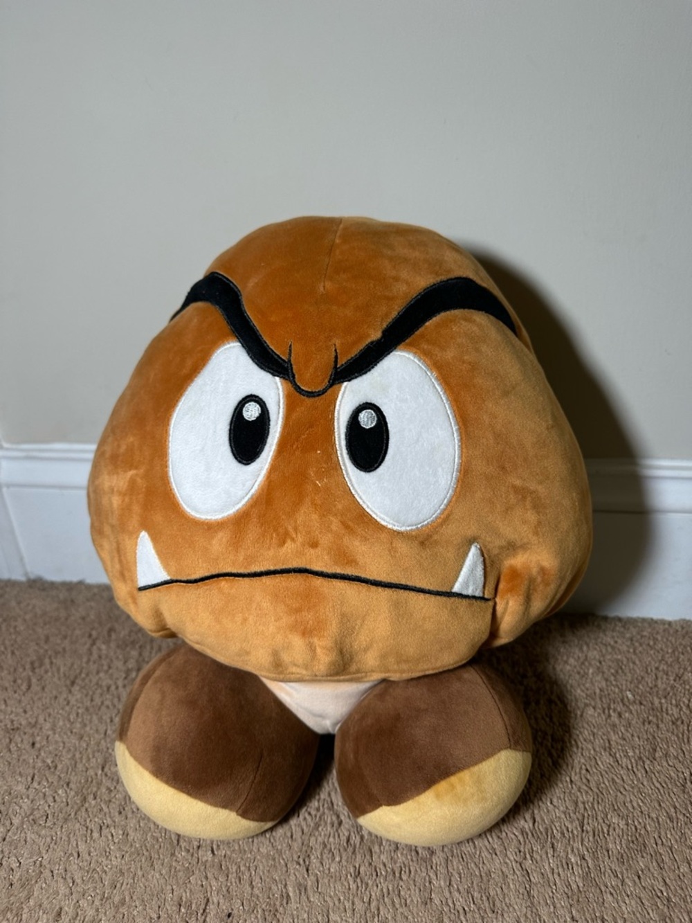 Club Mocchi-Mocchi Goomba Large Plush 16" Nintendo Super Mario Series Tomy